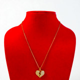 Golden Necklace With Broken Heart