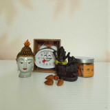 Home Decor Gift Set: Luminous Clock, Buddha & Ganesha Incense SPM-104