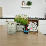 Dreamy Decor & Gift Set: Luminous Clock, Mug, Ganesh & Flowers SPM-108