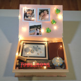 Fairy Lights Decor with Photo Frame, Wallet & Chocolates Gift for Him
