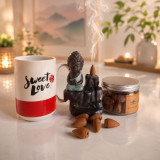 Love & Calm Gift Set: Mug & Buddha Incense