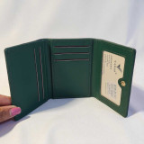 Elegant Dark Gray-Green Women’s Wallet with Modern Clasp BG-1520