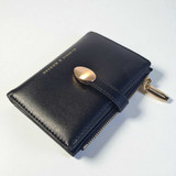 Classic & Modern Elegant Black Wallet With a Gold Snap For Women BG-1531