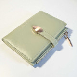 Classic & Modern Elegant Light Mint Wallet With a Gold Snap For Women BG-1535
