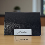 Personalised Black Leather Card Holder