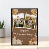 Personalized Happy Anniversary Theme Black Photo Frame A4 Size