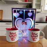 Love & Inspiration Gift Set: Twin Mugs & LED Photo Frame SPM-158
