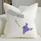 Safe Journey Personalized Cushion with Country Maps RJ-230-1