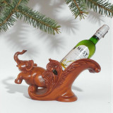 Ceramic Elephant Wine Holder with Custom Wine Selection SPM-170
