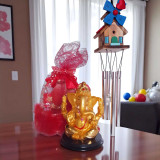Elegant Home Decor Set: Ganesh, Red Basket & Wind Chime SPM-180