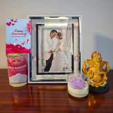 Elegant Anniversary Gift Set with Personalized Frame & Candle SK-1130