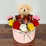 Teddy, Crochet Roses & Sweet Surprises Gift Box BPL-667