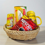 Healthy Snacks & Printed Mug Gift Basket BPL-692