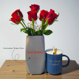 Charming Home & Floral Gift Set With Fresh Roses SK-1178