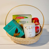 Healthy Sips & Sweet Snacks Gift Basket BPL-707