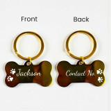 Customizable Bone-Shaped Pet Leash Charm PG1119-3