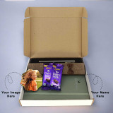 Personalized Notebook & Fridge Magnet with Chocolates & Pen JNK-5480