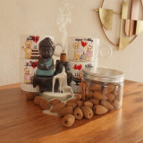 Birthday Bliss Gift Set: Ceramic Mug Set & Buddha Incense Burner