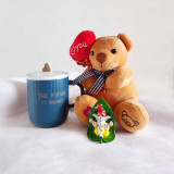 Ceramic Mug, Teddy & Mini Ganesha Gift Set SK-1341