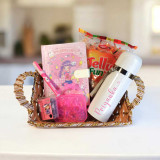 Stylish Gift Basket with Stationery, Chocolates & Customized Bottle for Her JNK-5556