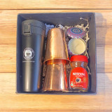 Nescafe Coffee Gift Box with Insulated Mug, Copper Glass & Candle JNK-5578