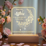 Personalized Happy Anniversary Theme Engraved Acrylic Lamp With Cable BPL-735