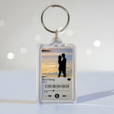 Romantic Photo & Song Personalised Keyring