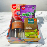 Tea & Treats Box with Personalized Glass Sipper JNK-5664