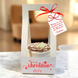 Merry Christmas Ceramic Pot with Succulent Plant JNK-5680