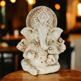 Mini White Ganesha Statues Sp-10764