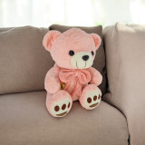 Adorable Pink Teddy Bear With Bow 14"