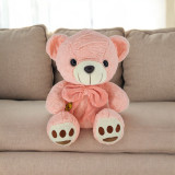 Adorable Pink Teddy Bear With Bow 14"