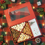 Nut & Chocolate Holiday Celebration Box with Personalized Chocolate Wrapper HSL-188