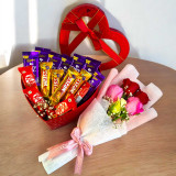Romantic Rose Bouquet & Chocolate Box JNK-5813