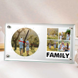 Personalized Family Photo Frame Sublimation Clock – Caste Name Printed SPM-393