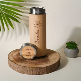 Personalized Floral Name Bottle with Custom Logo on Lid - 500ml SPM-410