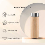 Custom Coffee-Themed Bamboo Bottle with Name – 500ml SPM-414