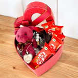 Sweet Love Gift Box – Teddy, Chocolates & Heart Locket SPM-418