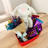Bunny, Chocolates & Personalized Locket Gift Box JNK-5911