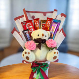 Crochet Flower & Sweet Treats Teddy Bouquet SPM-463