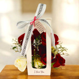 Red & White Rose with Personalized Love Themed Paper Holder JNK-5982
