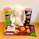 White Bunny with Premium Snacks & Chocolates Gift Hamper BPL-808