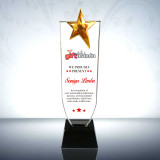 Personalize Outstanding Crystal Trophy with Recipient Name, Logo, and Message TOl-33