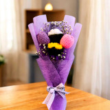 Vibrant Rose & Tulip Crochet Bouquet JNK-6026