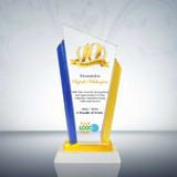 Personalized Service Award Trophy With Name, Message, Logo & Years of Service TOL-27