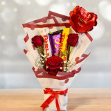 Love Gift Bouquet with Chocolates & Roses JNK-6043
