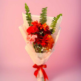Charming Carnation & Gerbera Mixed Flower Bouquet JNK-6064