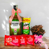 Succulent Plant with Snacks & Whisky Delight JNK-6136