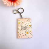 Daisy Print Mini Pouch Keychain with Double-Sided Mirror MR-29