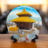 Pashupatinath Ceramic Decorative Plate with Stand TOL-41